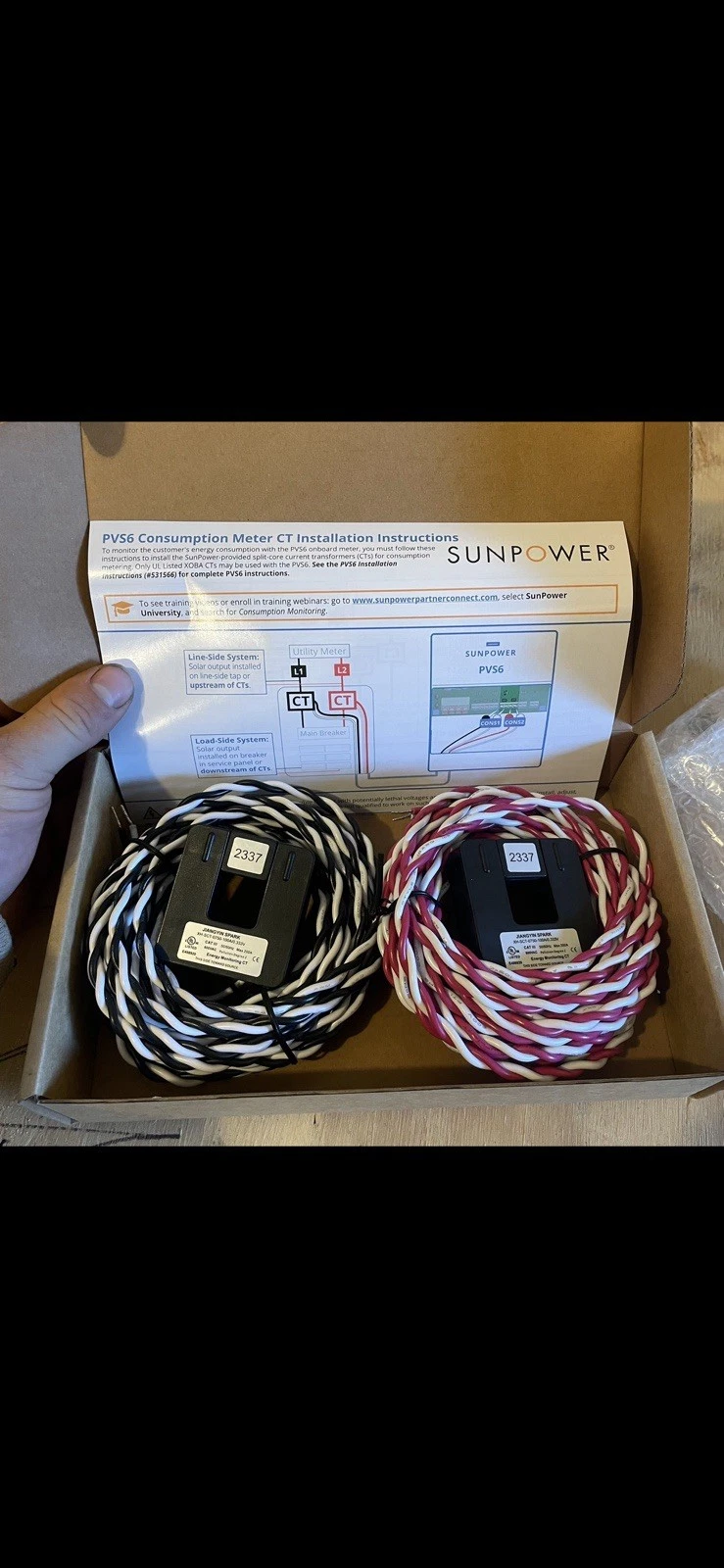 Sunpower 100a 0.333v xh sct 0750 split core current transformer cts